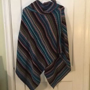 Pull Over Poncho with Cowl Neck